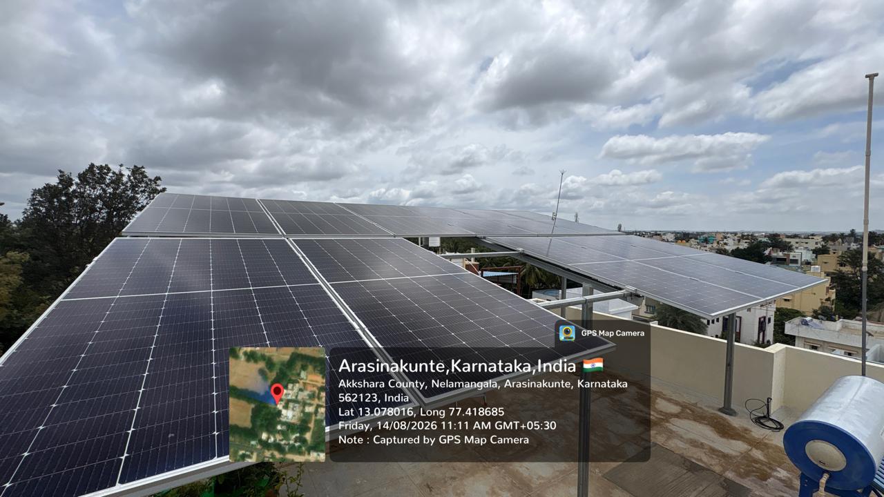 Arasinakunte rooftop solar installation